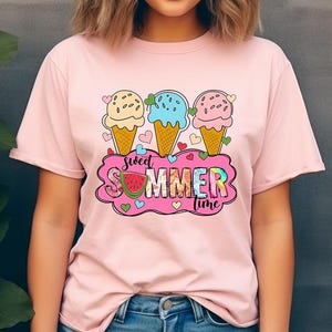 Cute Summer Ice Cream Tee, Unisex Jersey Shirt, Sweet Summer Design, Summer Vibes T-Shirt, Fun Vacation Top, Ice Cream Lovers Gift