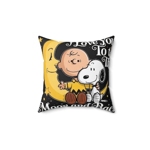 Almohada de abrazo de Charlie Brown y Snoopy / Almohada decorativa de Peanuts