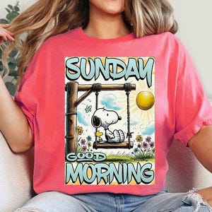 Good Morning Tee, Unisex Jersey Short Sleeve T-Shirt, Cute Gift for Dog Lovers, Summer Casual Wear, Sunday Vibes