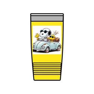 Snoopy Adventure Insulated Tumbler, 20oz | Cute Travel Mug, Dog Lover Gift, Picnic Accessory, Unique Beverage Container, Cheerful Car Design