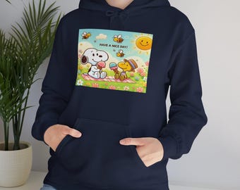 and Woodstock Spring Picnic Hoodie | Cute Cartoon Peanuts Sweatshirt