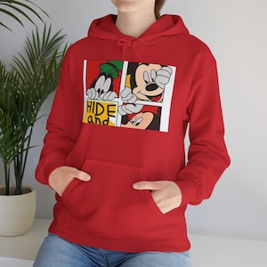 Pop Art Hide and Seek Hoodie | Cartoon Character Pullover