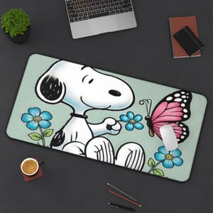 Desk Mat - Cute Office Decor, Gift for Animal Lovers, Motivational Quote, Workspace Accessory, Home Office Essentials