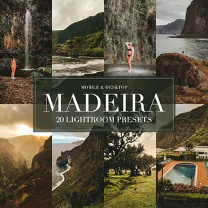 20 preajustes de Lightroom Madeira – Ambiente Verde Oscuro, Filtros Estéticos de Instagram listos para usar en Móvil y Escritorio.