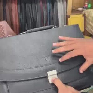 Black Leather Briefcase | Men&#39;s Leather Briefcase | Laptop Bag | Genuine Leather Bag | Business Bag | Office Bag | Gift for Him