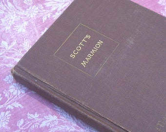 SIR WALTER SCOTT, "Marmion- A Tale of Flodden Field", 1922, Macmillan Pocket Classics, Vintage, Antique Epic Poem Book