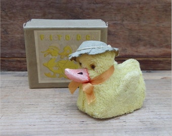 FRICTION DUCK TOY, Made in Japan, Original Box, 1950's, Vintage Animal Toy