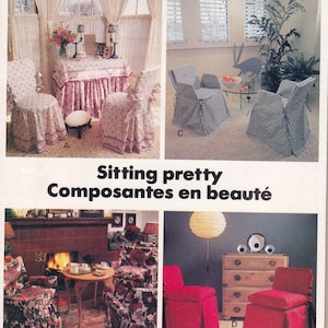 PATTERN For CHAIR COVERS, Butterick 6763, Better Homes and Garden Designs, 1988, Vintage Sewing, Decorating Pattern