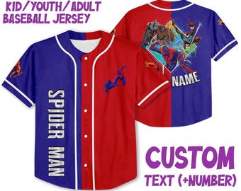 Personalized Spider Man 2099 Across the Spider Verse Jersey Baseball Team, Choose Style, Custom Spider Man Jersey, Disney Team Outfit Shirt