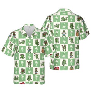 Kermit Singing Hawaiian Shirt, Kermit The Frog Aloha Shirt Men, Disneyland Vacation Trip Gift, Funny Beach Shirt Umu1-64