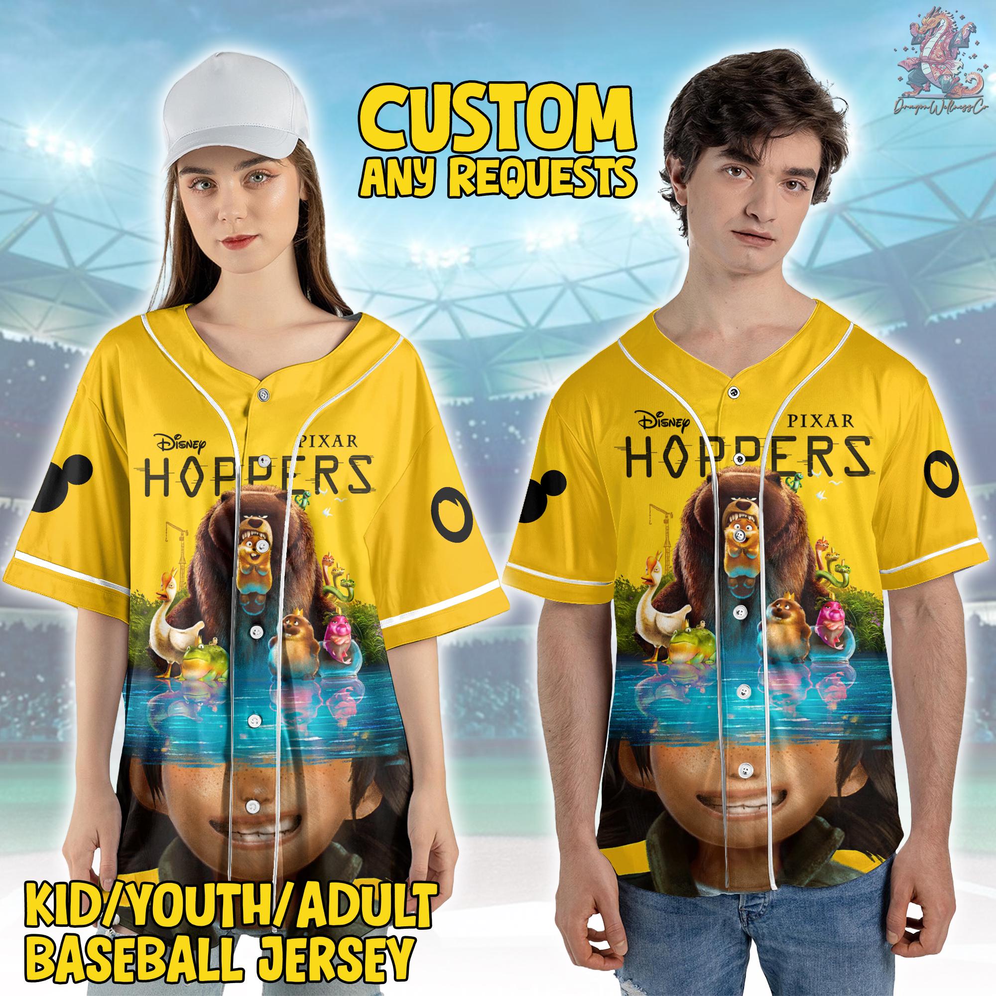 Discover Custom Disney Pixar Movie Hoppers Character Jersey, Disney Family Matching, Disneyland, Disneyworld Vacation, Mabel, Ellen Bear, Tom Lizard