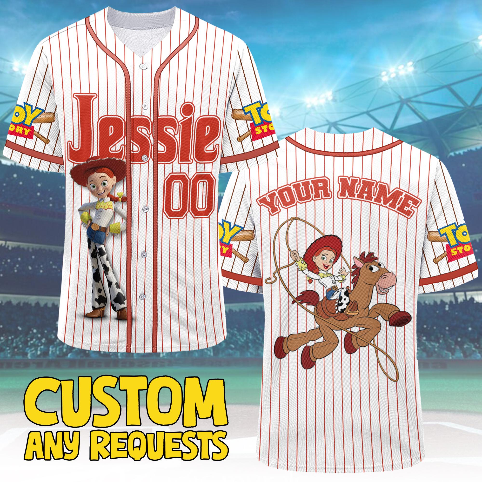Discover Custom Disney Toy Story Jessie Baseball, Custom Disney Baseball Jersey Sports Outfit, Jessie Jersey, Cute Gift For Fan Disney Toy Story Fan