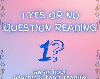 Yes or No Question Reading - Accurate Psychic Medium Reading, Pendulum Divination, Same Hour Reading, Spiritual Guidance & Future Insights