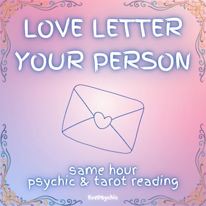 Liebesbotschaft von Ihrer Personenlesung - GLEICHE STUNDE Psychische Kanalisierte Nachrichten, Twin Flame Liebesbrief, Ex-Lesung - Flamme Psychische Beratung