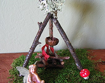 Fairy Garden Fire Pit , Fairy garden furniture, Fairy Garden, Fairy House, Miniature Furniture, Dollhouse Miniatures