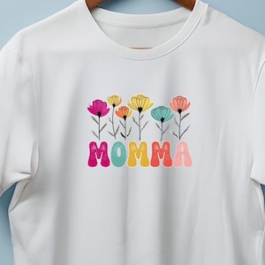 Momma Floral T-Shirt: Soft Polyester Comfort
