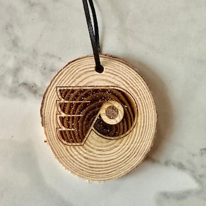 Christmas ornament, wood ornament, sport ornament, Philly ornament, flyers, flyers ornament, flyers Christmas, holiday, Philadelphia, gift