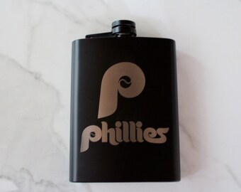 Flask, stainless steel, baseball flask, Philadelphia gift, gift under 20, Philly, Christmas, gift for dad, Phillies, Philadelphia