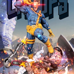 MARVEL X-MEN CYCLOPS Statue Sammlerstücke, Premium 3D gedruckt & bemalt