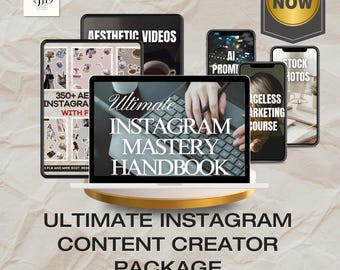 Instagram Marketing Ebook – Ultimate Playbook with Stickers, Photos (Digital Download)