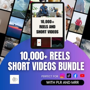 Reels Short Videos Bundle - 10,000+ TikTok Instagram YouTube Shorts Facebook - Viral Content for Social Media , Reels Short Videos Pack