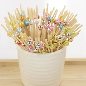 300-Pack Bamboo Appetizer Picks With Wooden Ball Ends - 3.5 Inch Eco-Friendly Skewers For Parties