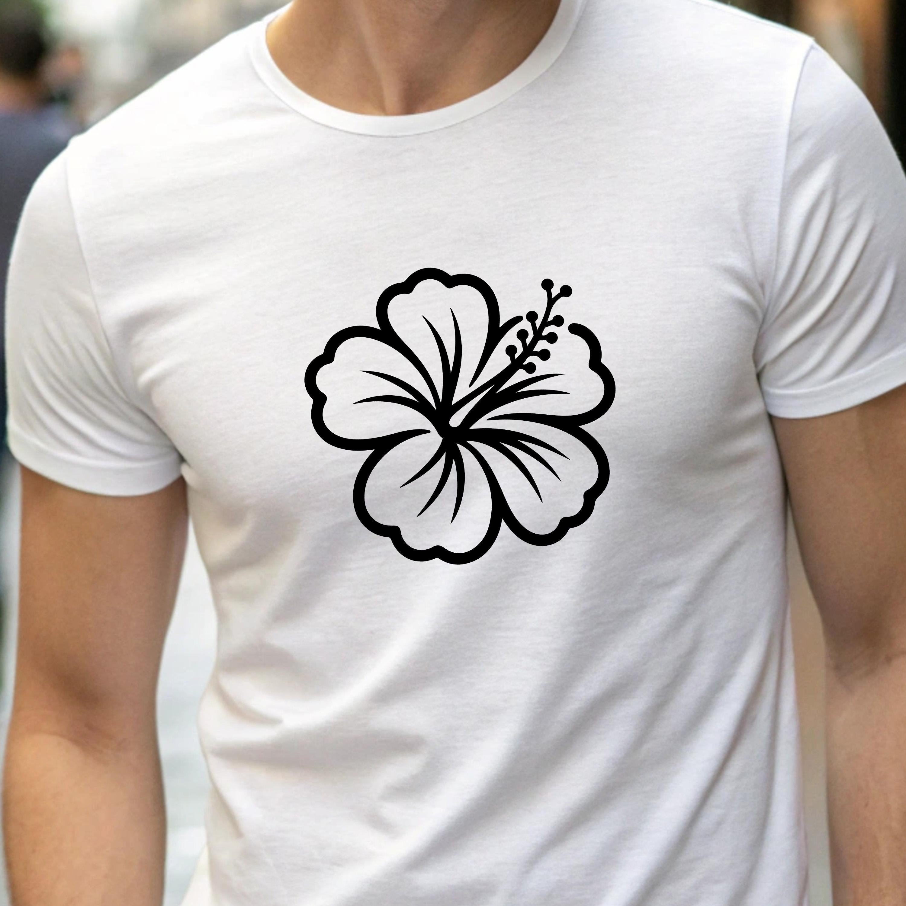 Hibiscus Flower SVG Bundle, Line Art & Silhouette Floral Designs ...