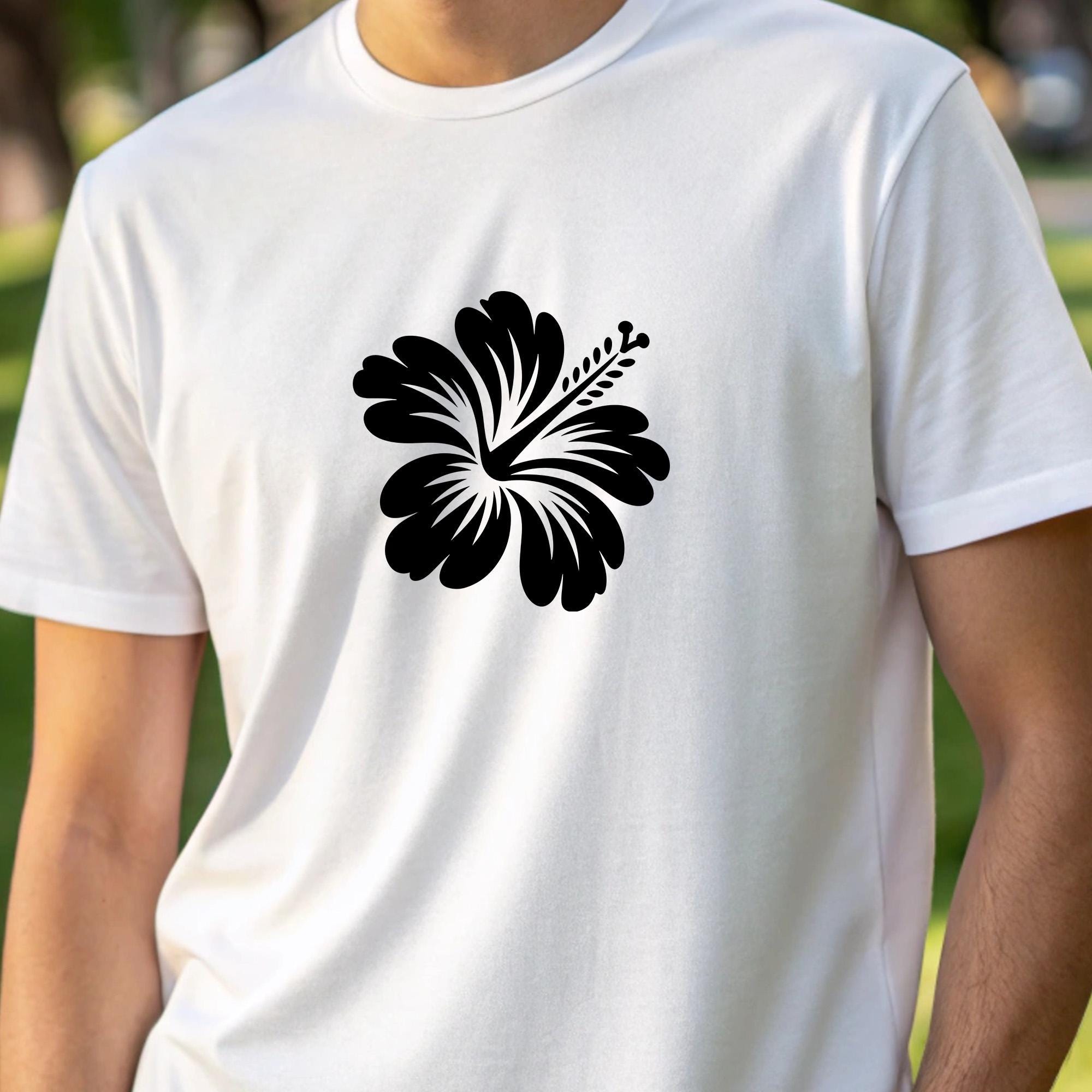 Hibiscus Flower SVG Bundle, Line Art & Silhouette Floral Designs ...