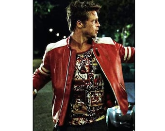 ブラッド・ピット ファイト・クラブ レッドレザージャケット