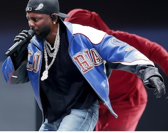 Kendrick Lamar Super Bowl Leather Jacket: PGLang Hip Hop Bomber