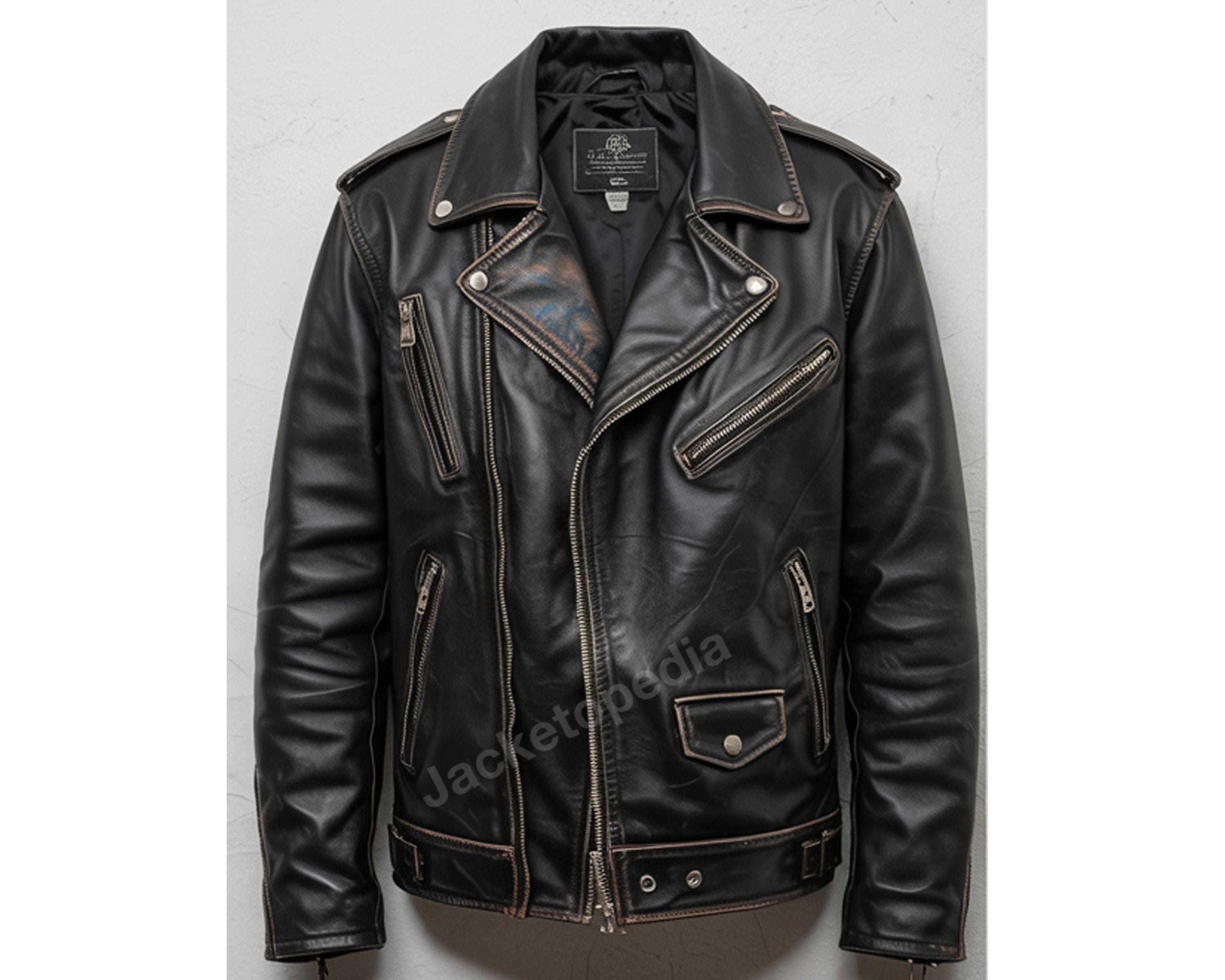 Handmade SOA Jax Teller Leather Biker Jacket: Grim Reaper