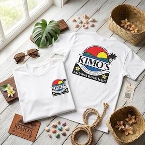 Kimo's Lahaina Unisex Heavy Cotton Tee, Vacation Souvenir Shirt, Beach Vibes, Relaxed Fit, Summer Apparel