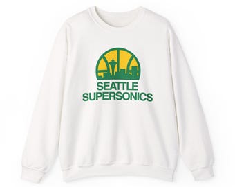 Sudadera unisex de los Seattle Supersonics, camiseta retro de baloncesto, ropa informal, regalo para aficionados al deporte, atuendo para el día del partido, estilo NBA