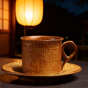 Ręcznie robiony kamionkowy kubek do espresso w stylu japońskim wabi-sabi, retro, kreatywny kubek do kawy w kratkę