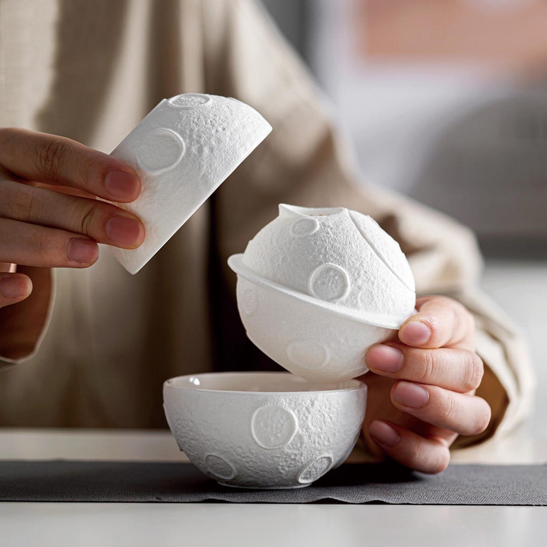 Moon Planet Travel Tea Set, Porcelain Teacup Set - Etsy