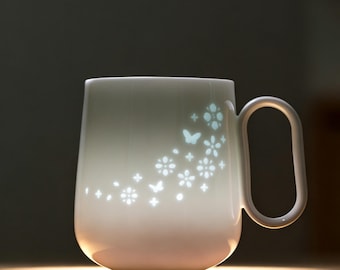 Handmade Linglong Porcelain Mug With Gift Box