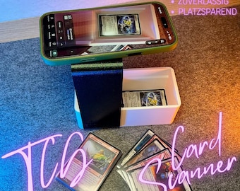 TCG Card Scanner | Compact & Handmade in Germany | for MTG, Pokémon, One Piece | 3D-printed with card slot | Card Scanner Box