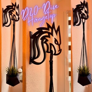 D20 Würfel Hängetopf 3D gedruckt | Hänge Blumentopf Polyeder Design | DnD Deko Geschenk | Pflanzentopf für Rollenspielfans | TTRPG | Nerd