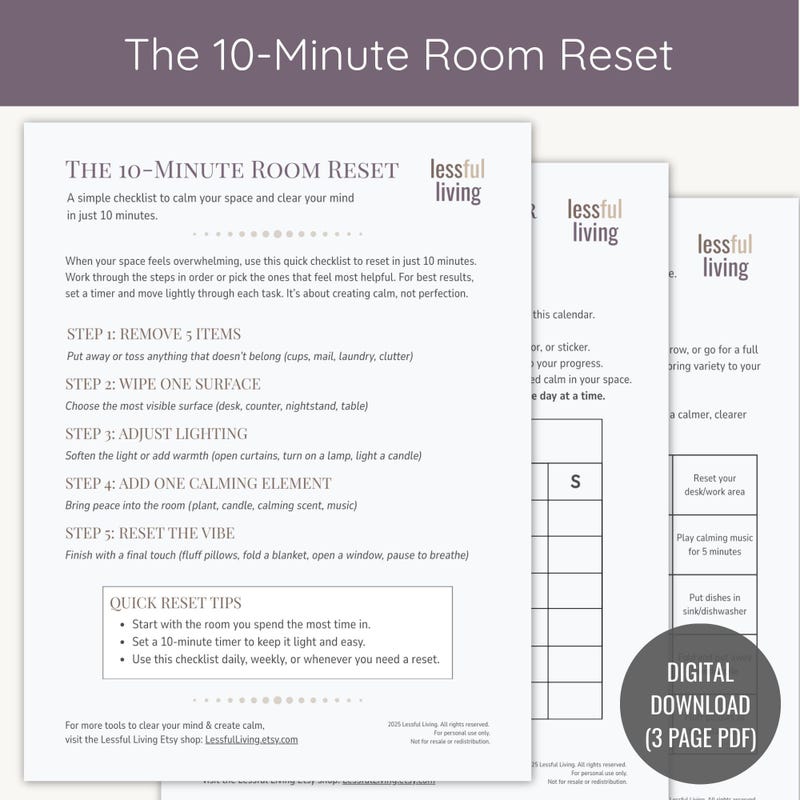 Room Reset With Kids - Etsy