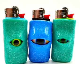 Polymer Clay Feuerzeughülle - 3er Set MINI BIC Feuerzeughüllen