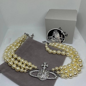 Vivienne westwood three row pearl necklace - Etsy 日本