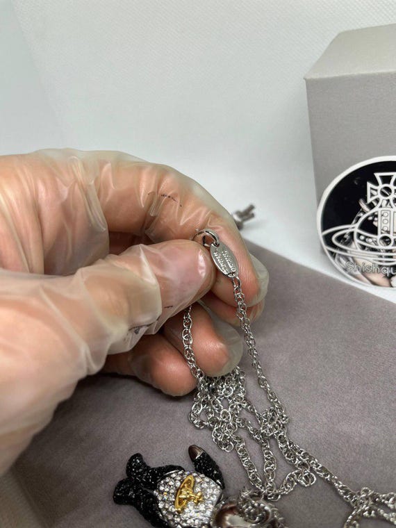 ヴィヴィアン パンダ ネックレス Vivienne Westwood Vivian Panda Rhinestone Necklace