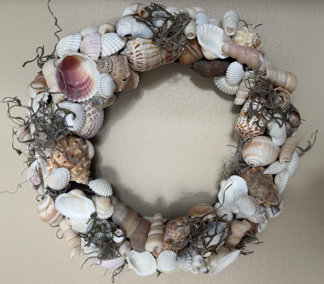 Custom Shell Wreath Sea Shell Nautical Wreath - Unique Handmade Coastal Decoration - Etsy