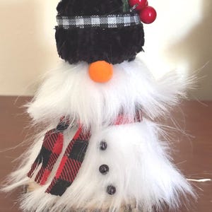 Handmade Snowman Gnome Shelf Sitter: Unique Holiday Decor