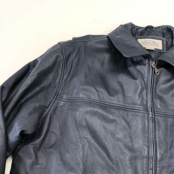Vintage St John's Bay Leather Jacket Size Xl 1990s - Etsy