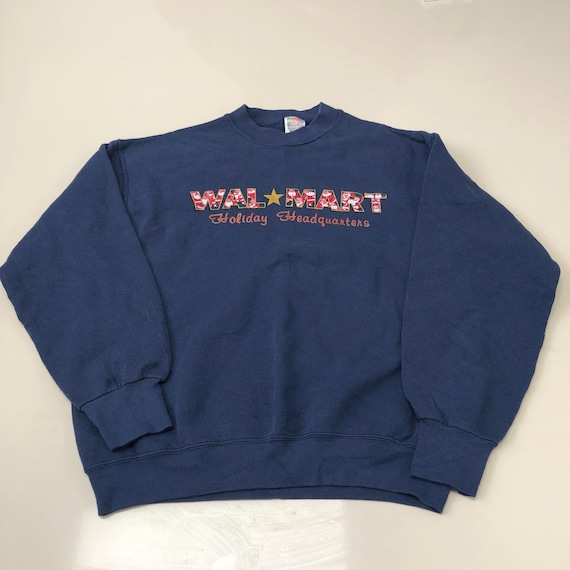 vintage Wal-mart holiday headquarters sweatshirt sz large Wal mart 90s