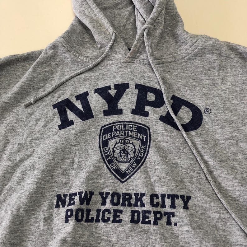 Nypd Lettering Vintage NYPD Hoodie Size Large - Etsy