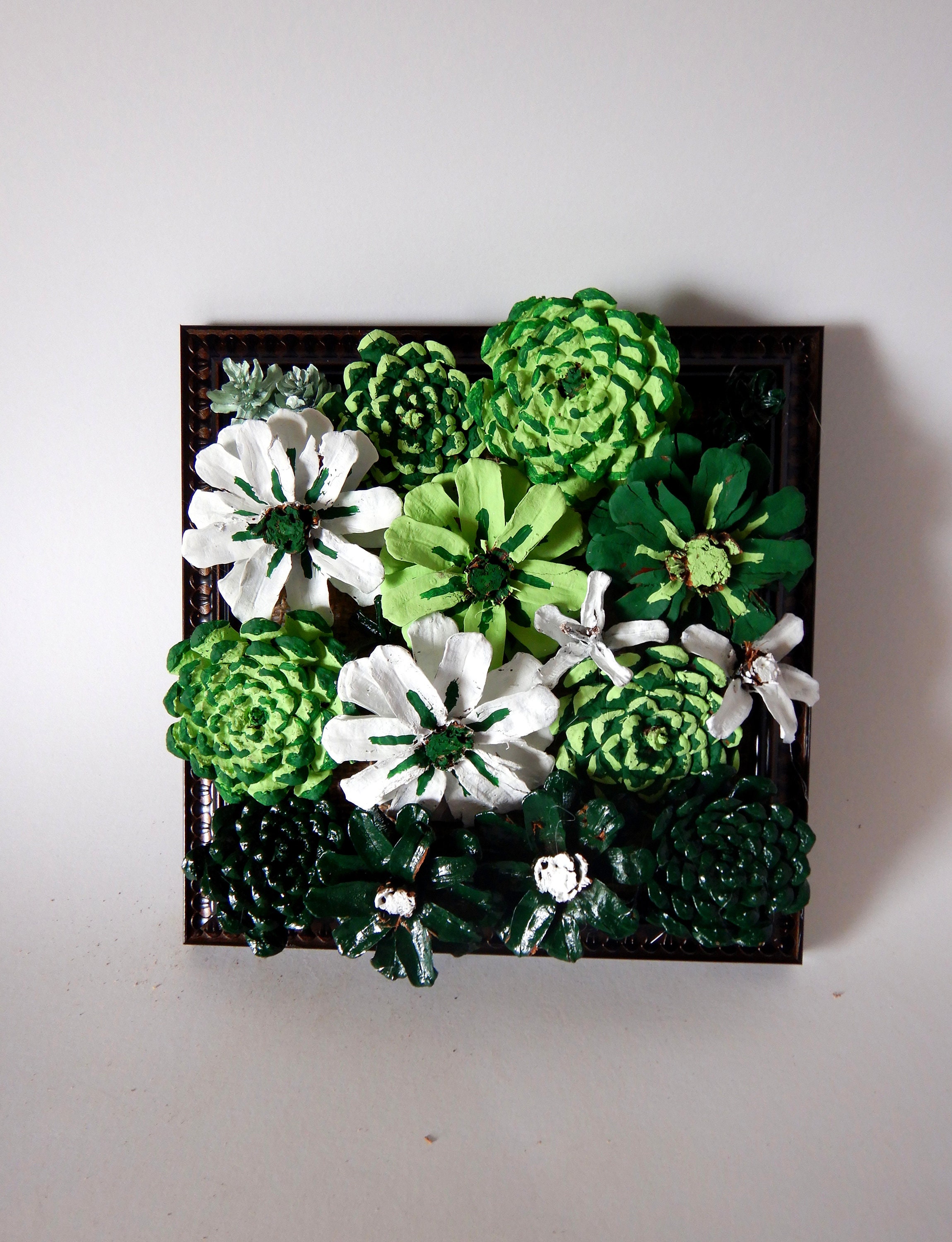 Rustic flower wall hanging Etsy