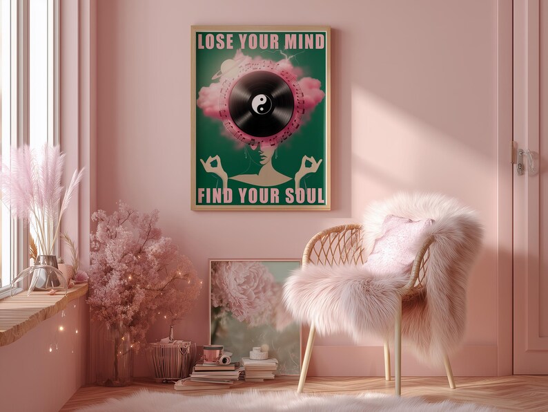 LP vinyl-inspired wall art for music lovers.