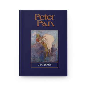 Diario de tapa dura de Peter Pan, diario infantil, cuaderno con portada de libro, decoración de habitación infantil, regalo de cuento de hadas clásico, libro de cuentos infantiles,